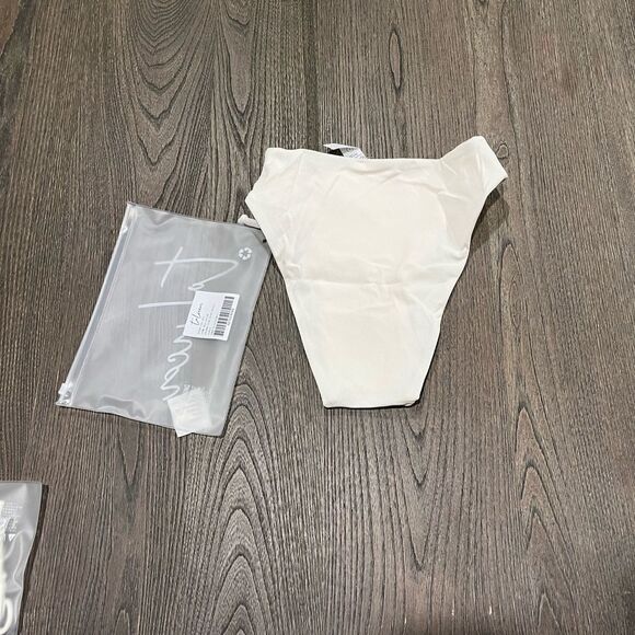 NWT Toluca Luna Midi Bikini Bottom Ivory Micro Waffle Size S - Picture 6 of 6